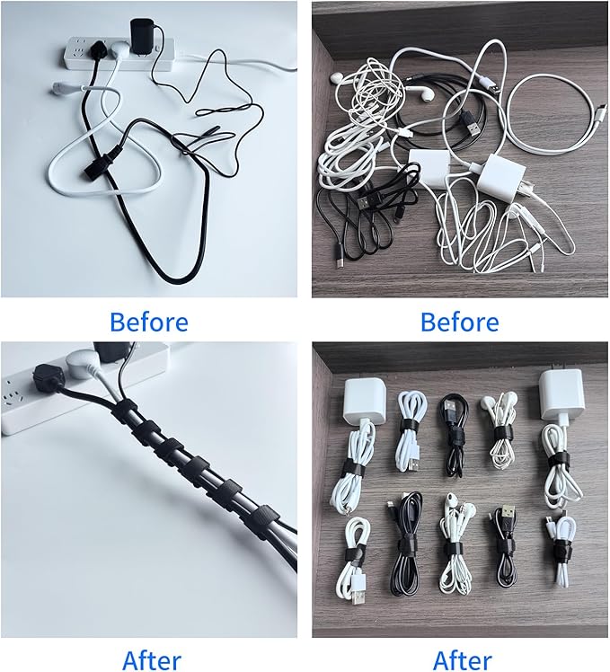 6 Inches Multi-Colour Reusable Cable Ties Cord Straps Multi-Purpose Wire Ties - Image 3