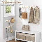 Forbena Gold Coat Rack Wall Mount, Decorative Coat Hooks - Image 4