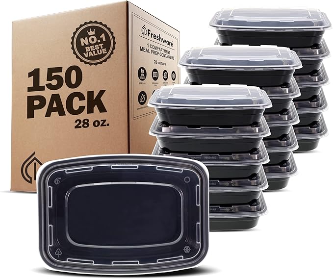 Freshware Meal Prep Containers 1 Compartment Food Storage Containers by Freshware