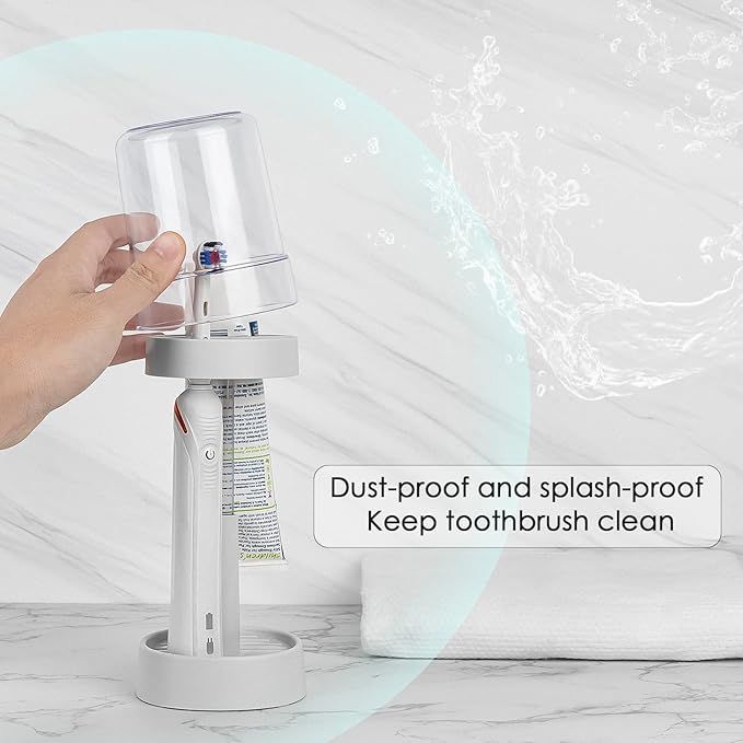 Covered Toothbrush Holder with Cup - Image 3