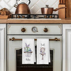 Farmhouse Purple Botanical Bathroom Hand Towels, Relax Breathe Soak Unwind - Image 3