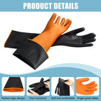 22" Chemical Resistant Gloves, Reusable Heavy Duty Long Rubber Glove, - Image 3