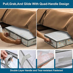 2 Pack Under Bed Storage Containers Bins, Humid-Proof Plastic Underbed Storage - Image 4