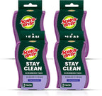 Scotch-Brite Clean & Rinse Non-Scratch Scrub Sponges – Dual-Sided Scrubber by Scotch-Brite