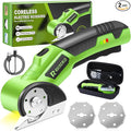 Cordless Electric Scissors Box Cutter 2 Rotary Blades – 4V Duty Rechargeable by R+RUCKERCO