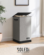 SOLEDI Laundry Hamper with Lid 90L Large & Tall Collapsible Laundry Basket - Image 9