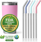 6 Pcs Reusable Metal Straws, Stainless Steel Straws - Image 9