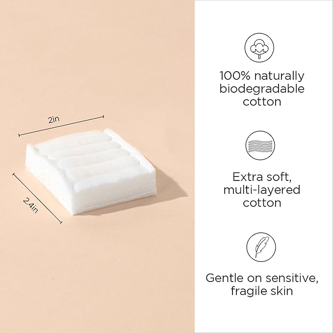 Diane 2.4" x 2" Cotton Squares, 100% Pure Cotton, Nail Polish Touch-Ups - Image 2