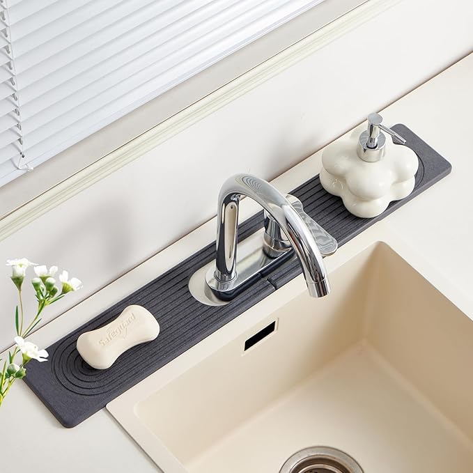 Stone Faucet Mat for Kitchen Sink by Unknown