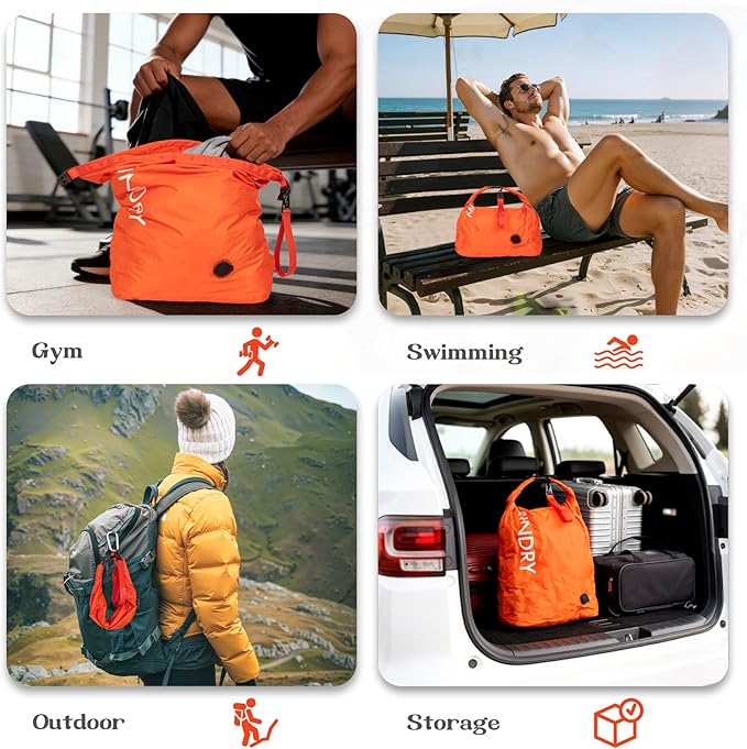 Travel Laundry Bag, Vacuum Compression Dirty Clothes Travel Bag, Waterproof - Image 7