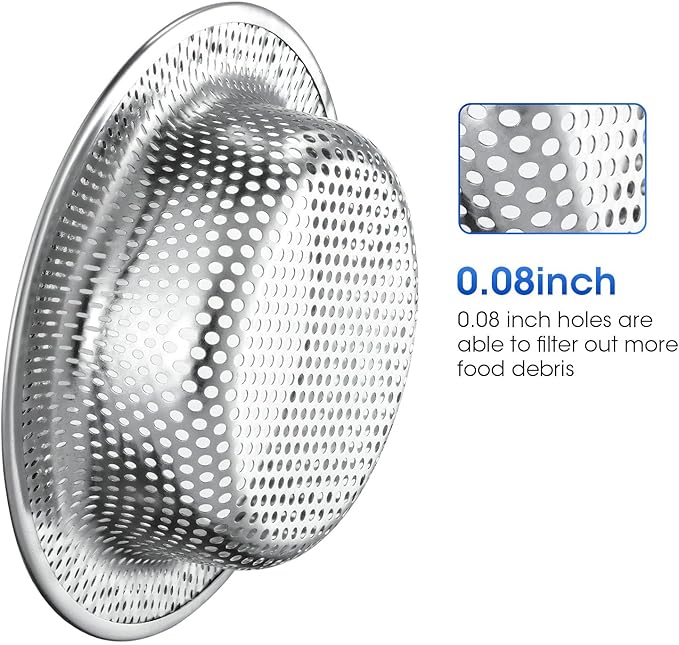 2 Pack 4.5" Kitchen Sink Strainer - Image 6