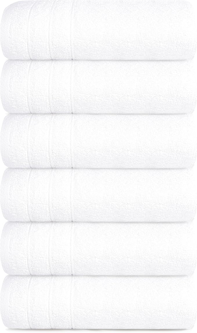 Tens Towels Pack of 6 Hand Towels, 100% Cotton, Lighter Weight, Quick to Dry - Image 8