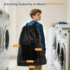 2-Pack Backpack Laundry Bags, Heavy Duty Laundry Bag Backpacks - Image 2