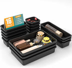 16 PCS Drawer Organizer Set, 4 Size Makeup Drawer Divider Organizer by StoreHappily