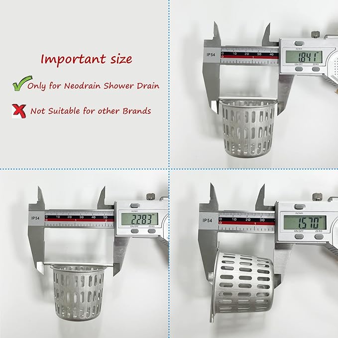 Neodrain 2PCS Hair Catchers Shower Drain Hair and Debris Strainer Only Fit - Image 6