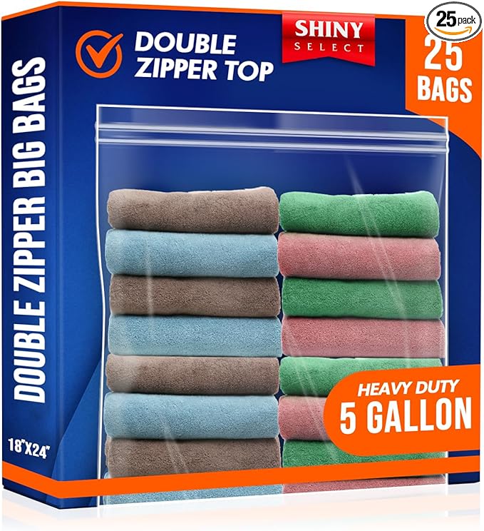 25 count – Extra Large Storage Bags by SHINY+SELECT