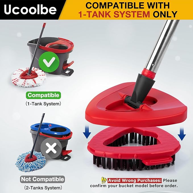 Spin Mop Scrub Brush for O-Cedar EasyWring 1 Tank System, Scrubber Brush - Image 2
