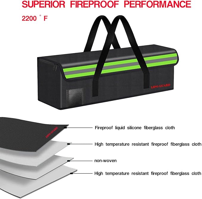 Lipo Battery Safe Bag Large Capatity Fireproof Bag - Image 5