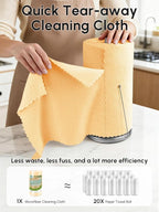 Microfiber Cleaning Cloths Roll, 75 Pack Tear Away Microfiber Towels Roll - Image 2