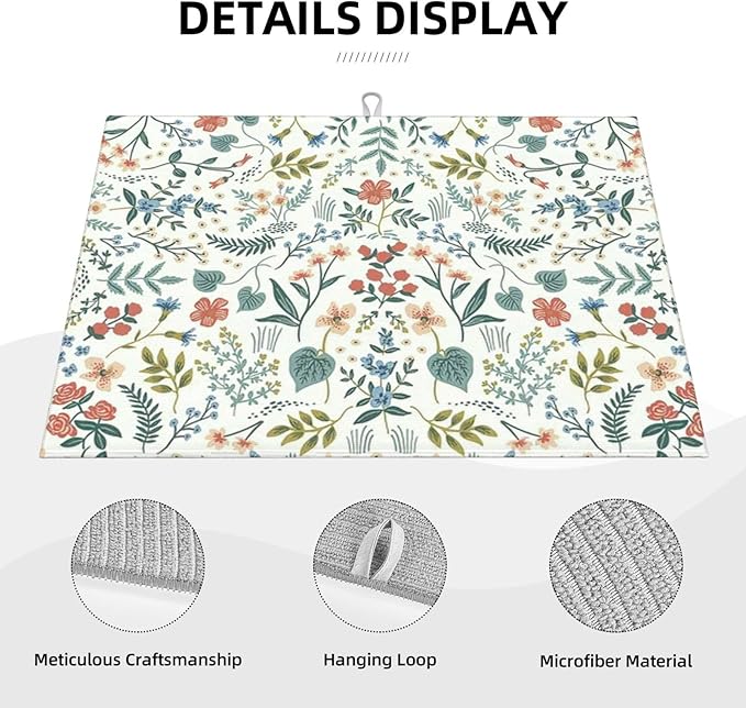 2Pcs Dish Drying Mats Faucet Mats Sets Large Size Coffee Mats Sink Faucet Mat - Image 5