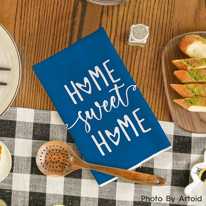 Artoid Mode Stripes Home Sweet Home Boho Spring Kitchen Towels Dish Towels - Image 3