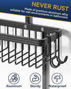 YASONIC Shower Caddy Hanging, Never Rust Shower Organizer Hanging, Aluminum - Image 4