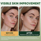Face Towels Disposable 60 Count, 100% Viscose Fiber Double-Sided Facial - Image 3