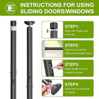 Sliding Glass Door Security Bar, Patio Door Barricade Security Bar, Apartment - Image 10