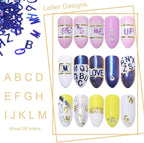 12 Colors Letter Nail Art Glitter Sequins, Holographic 3D Alphabet Nail Art - Image 5