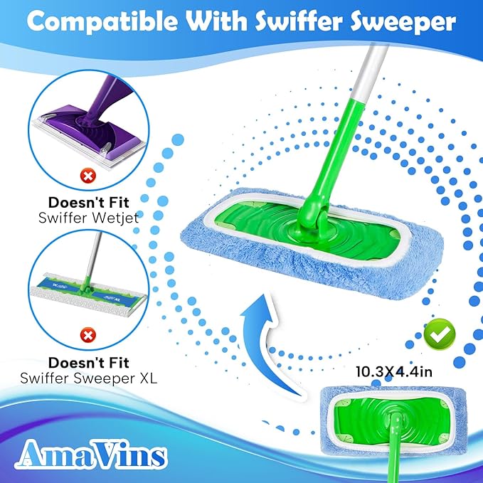 5 Pack Reusable Microfiber Mop Pads Compatible - Image 2
