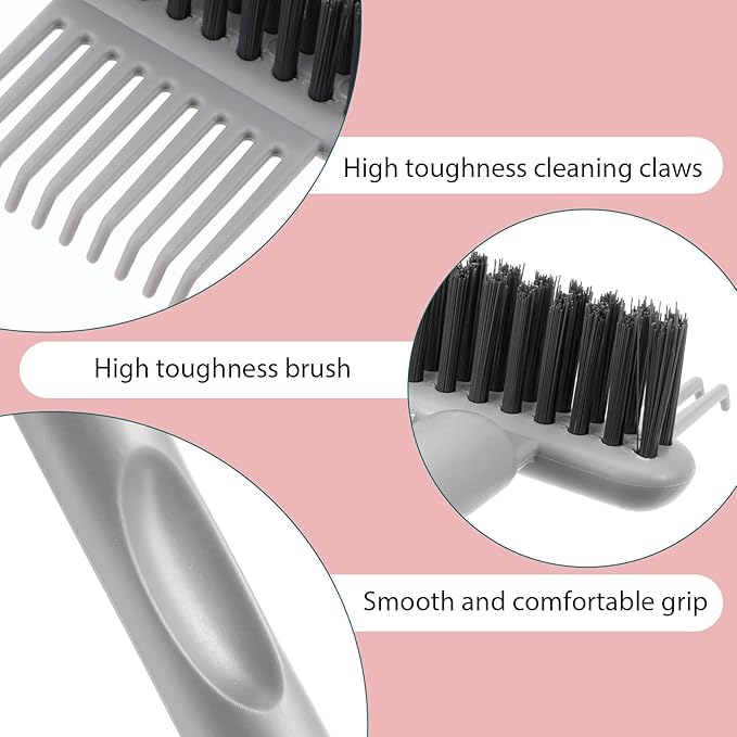 2Pcs Hair Brush Cleaning Tool 2-in-1 Comb Cleaner - Image 5