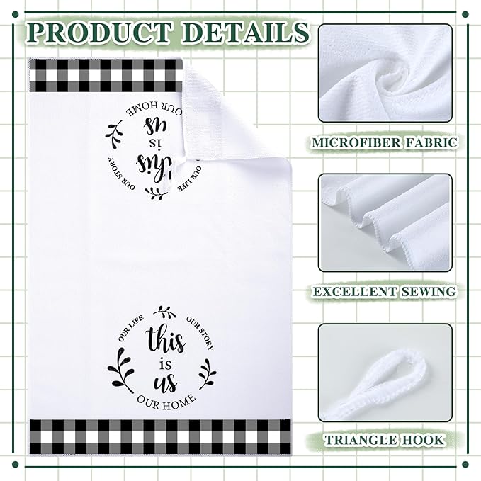 Geyoga 6 Pcs Spring Floral Kitchen Towels Flamingo Dish Hand Towels Sunflower - Image 5