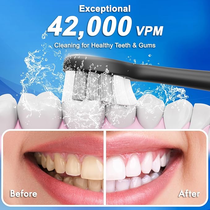 Sonic Electric Toothbrush for Adults and Kids, Comes - Image 2