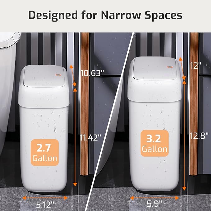 MOPALL 2 Pack Small Bathroom Trash Can - Image 3
