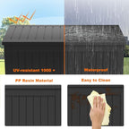 281 Gallon Outdoor Storage Box Waterproof, Large Resin Patio Deck Boxes, Lockable Outdoor Storage Container for Patio Furniture, Garden, and Pool Tools (281 Gallon, Black) - Image 5