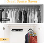 Legging Organizer for Closet, Metal Yoga Pants Hangers 1 Pack w/10 Clips Holds - Image 3