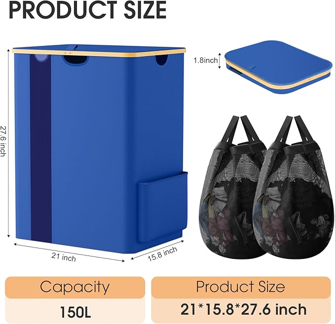 Laundry Basket Clothes Hamper - Image 2