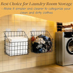 2 Pack Bath Tub Toy Storage Organizer Basket, Rustproof Black Iron Holder - Image 6