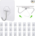 24 PCS Self Adhesive Hooks for Hanging by AMAZOPEN