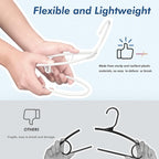 HOUSE DAY White Plastic Hangers 60 Pack, Clothes Hangers - Image 6