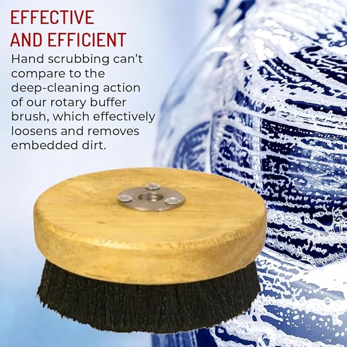 HI-TECH 5” Wood Block Brush – Carpet & Upholstery Shampoo Tool - Image 6