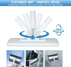 Disposable Dust Mop with 3 Shiny Cleaning Wipe Cloths, 360°Spin No Wash Mop - Image 3