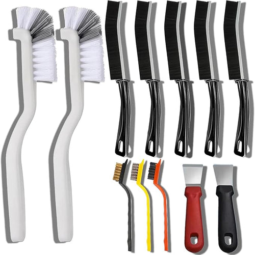 12Pcs Crevice Brushes for Cleaning Crevice Cleaning Brush Set Hard Bristle by Unknown