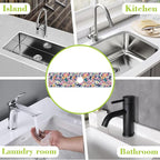 Sink Faucet Absorbing Mat Cute Flowers Sink Splash Guard Drying Mat - Image 7
