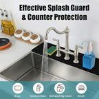 2PCS Faucet Mat for Bathroom Sink 3 Holes: 23.5’’Lx4.5’’W Splash Guard Fits 8 - Image 7