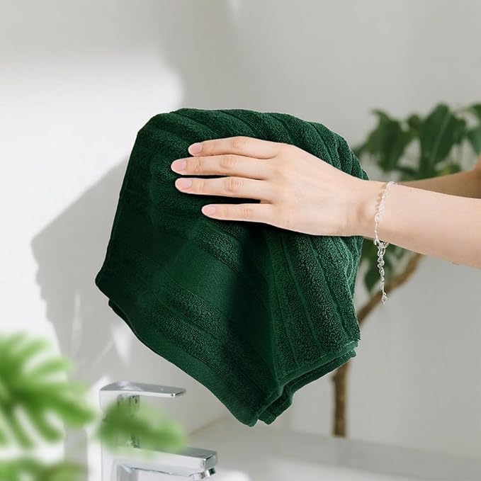 Jacquotha 4-Pack Hand Towels Ribbed – Kitchen & Bathroom Premium Cotton Towels - Image 6