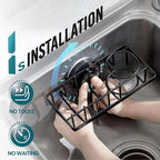 TAILI Sponge Holder with Strong Suction Cup, 4-in-1 Rustproof Sink Organizer - Image 3