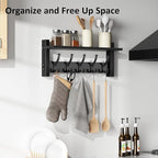 Coat Rack Wall Mount with Shelf, 17.1 Inch Coat Hanger Walls Mounted, Hat Rack - Image 6