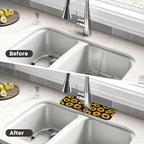 Sunflowers Black Vintage Paingting Kitchen Sink Splash Guard Faucet Mat 1 Pcs - Image 4