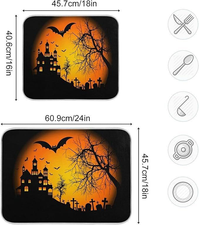 ALAZA Halloween Dish Drying Mat - Image 3